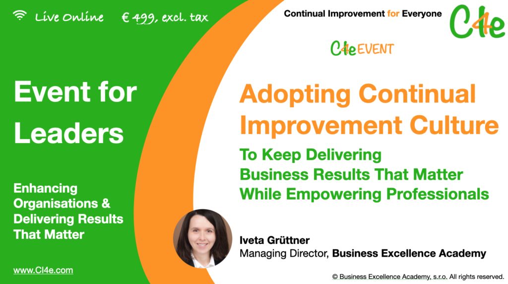 CI4eEVENT on Continual Improvement Culture